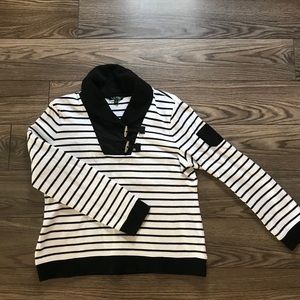 Women’s Ladies Black & White Pullover Top